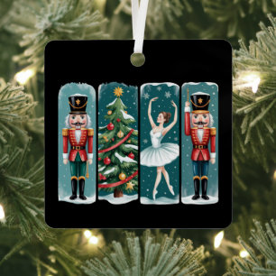 Nutcracker Christmas Ballet Holiday Scene Metal Tree Decoration