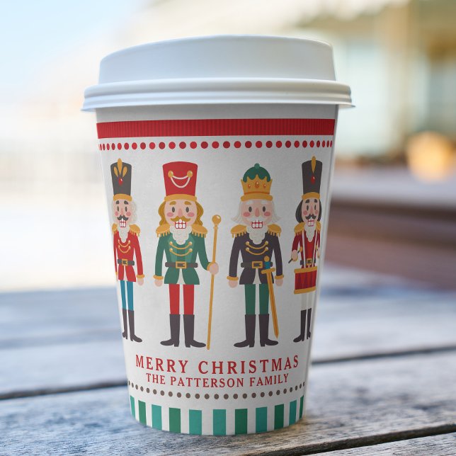Nutcracker Christmas Ballet Toy Soldier Name Paper Cups (Creator Uploaded)