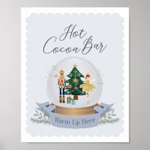 nutcracker christmas birthday party hot cocoa bar poster