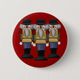 Nutcracker Christmas Button