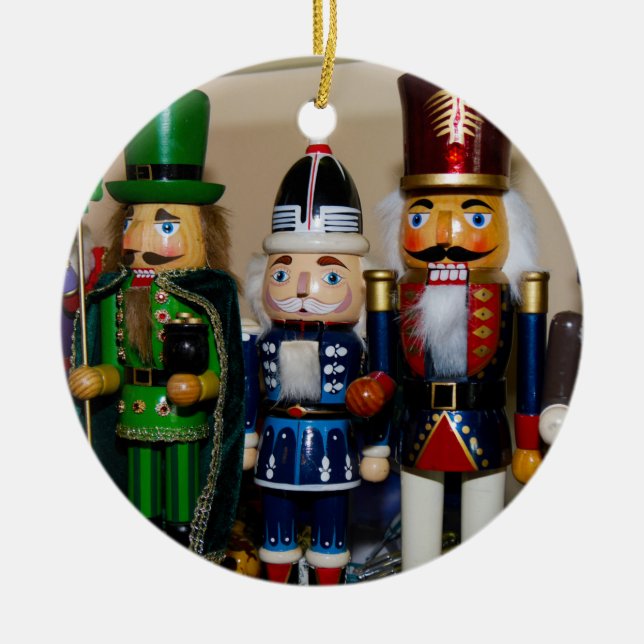 Nutcracker Christmas Ceramic Ornament (Front)