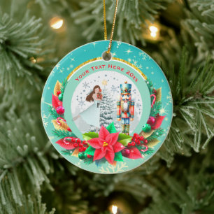 Nutcracker Christmas, Family Holiday Keepsake Gift Ceramic Ornament