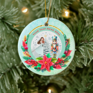 Nutcracker Christmas, Family Holiday Keepsake Gift Ceramic Ornament