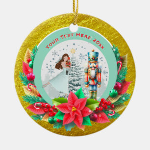 Nutcracker Christmas, Family Holiday Keepsake Gift Ceramic Ornament