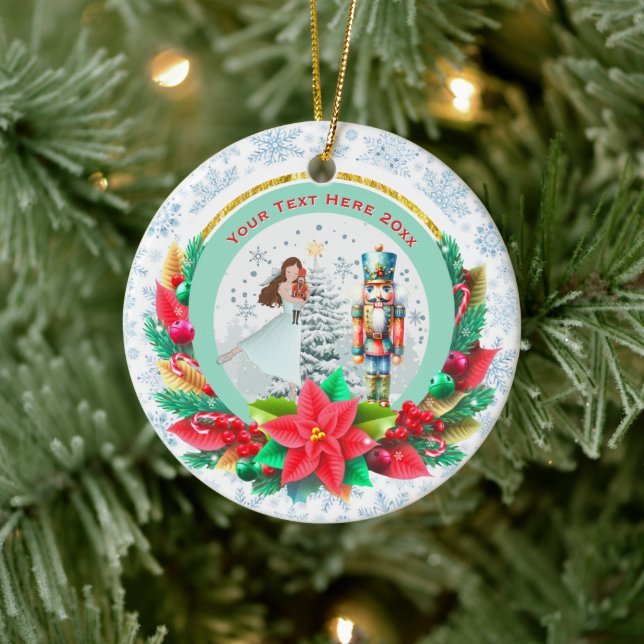 Nutcracker Christmas, Family Holiday Keepsake Gift Ceramic Ornament (Tree)