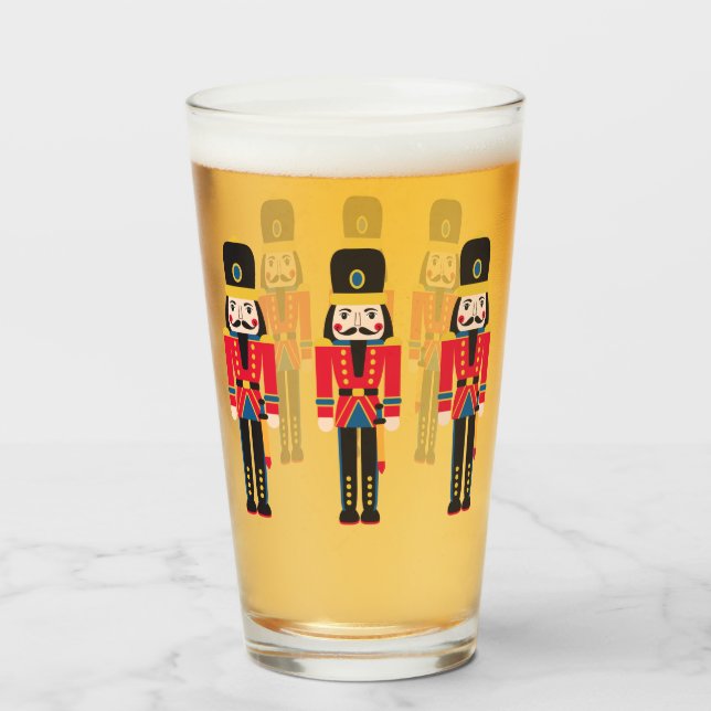 Nutcracker Christmas Gift Decorative Beer Tumbler (Front Filled)