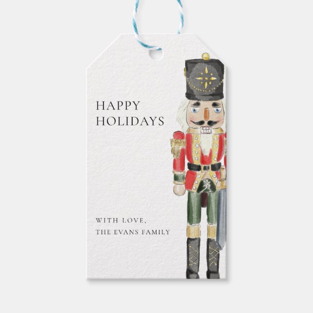 Nutcracker Christmas Gift Tags Template (Front)