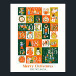 Nutcracker Christmas Holiday Advent Calendar Poster<br><div class="desc">This cute and festive Christmas holiday advent calendar poster features nutcracker characters. Personalise it for your needs. You can find matching products at my store.</div>