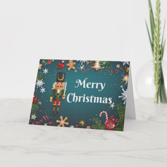 Nutcracker Christmas Holiday Greeting cards (Front)