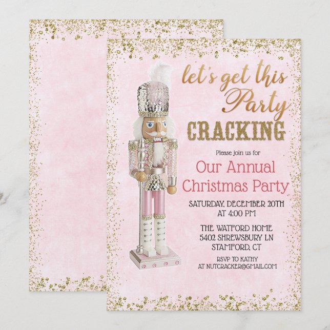 Nutcracker Christmas Holiday Invitation (Front/Back)