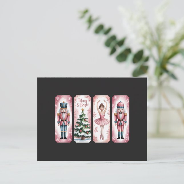 Nutcracker Christmas Holiday Party Gift Festive  Postcard (Standing Front)