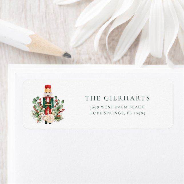 Nutcracker Christmas Holiday Return Address Label (Insitu)