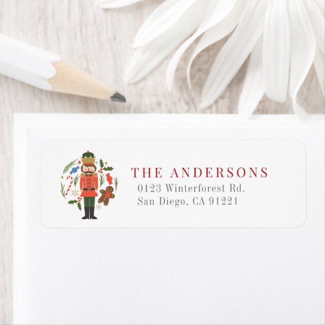 Nutcracker Christmas Holiday Return Address Label (Insitu)