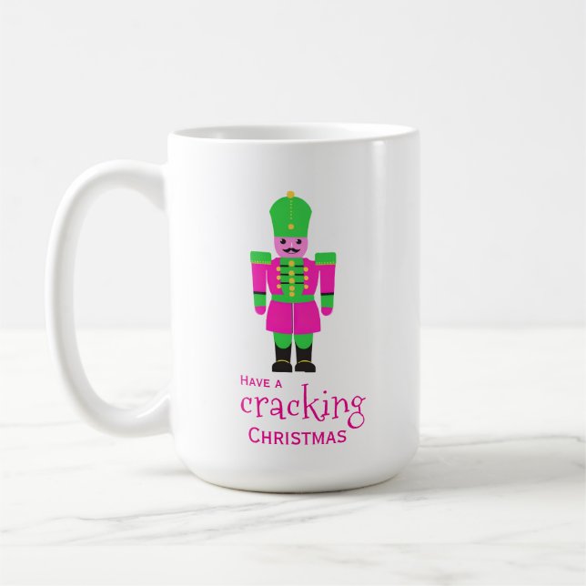 Nutcracker Christmas hot pink  Coffee Mug (Left)