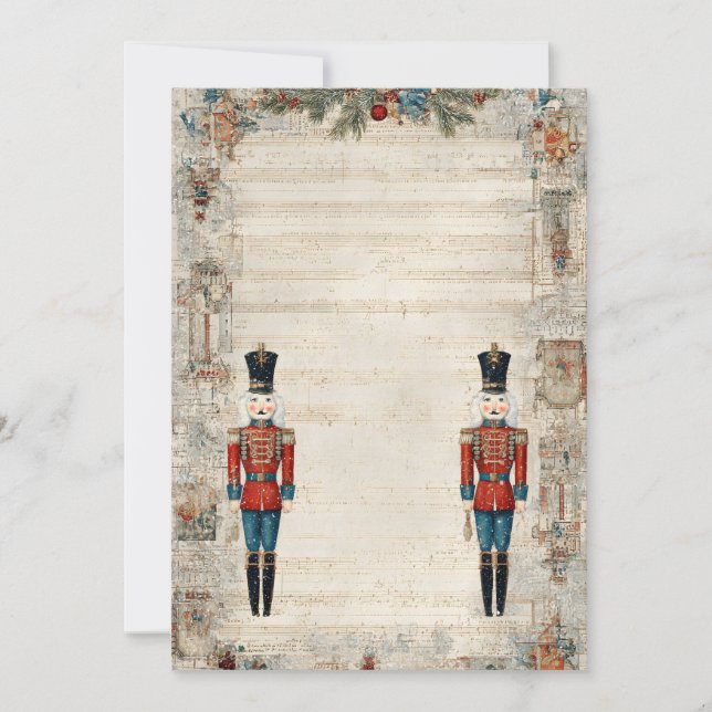 Nutcracker Christmas Invitation Template | Vintage (Front)