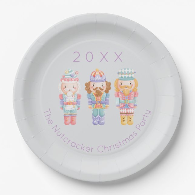 Nutcracker Christmas Paper Plate (Front)