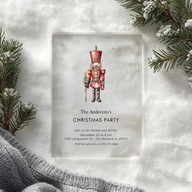 Nutcracker Christmas Party  Acrylic Invitations (Creator Uploaded)