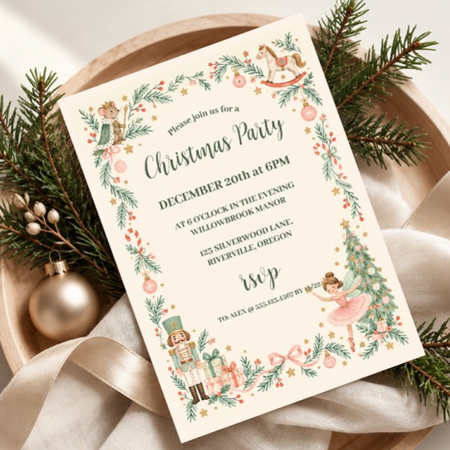 Nutcracker Christmas Party Invitation (Creator Uploaded)