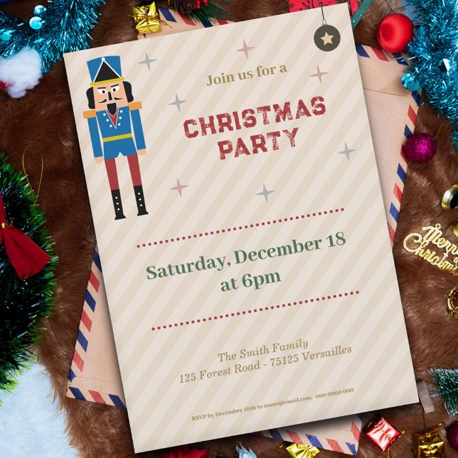 Nutcracker Christmas Party Invitation (Nutcracker Christmas Party Invitation)
