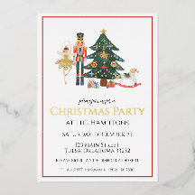 Nutcracker Christmas Party Invitation