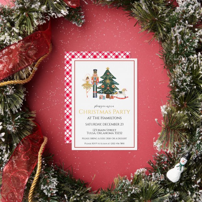 Nutcracker Christmas Party Invitation (Insitu)