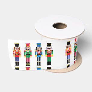 Nutcracker Christmas Pattern Satin Ribbon