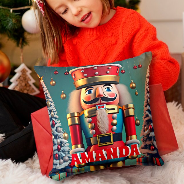 Nutcracker Christmas Personalised Kids Cushion (Creator Uploaded)