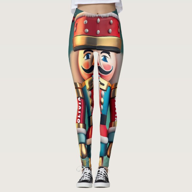 Nutcracker Christmas Personalised Women's Leggings (Front)