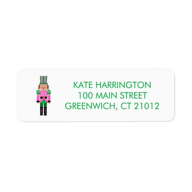 Nutcracker Christmas Return Address Label (Front)