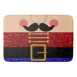 Nutcracker Christmas Soldier Holiday Gnome Bath Mat