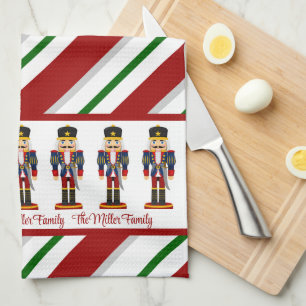 Nutcracker Christmas Soldier Recipients Name Tea Towel