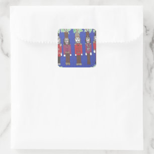 Nutcracker Christmas Square Sticker