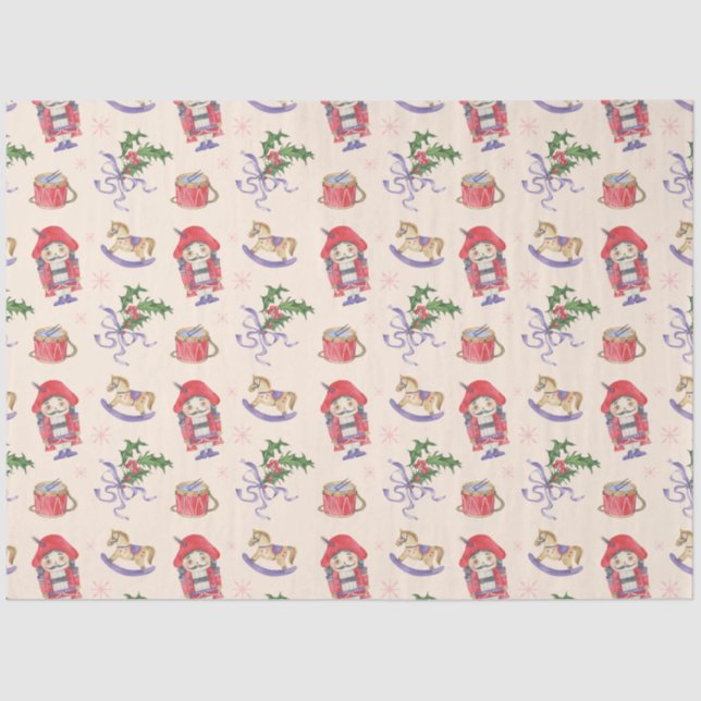 Nutcracker christmas theme tissue paper (Front)