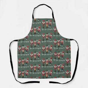 Nutcracker Christmas Tis the Season Group Xmas Apron