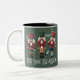 Nutcracker Christmas Tis the Season Group Xmas Two-Tone Coffee Mug