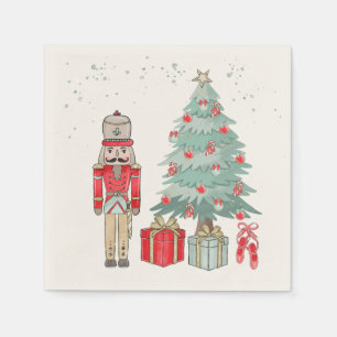 Nutcracker, Christmas tree & presents Napkin