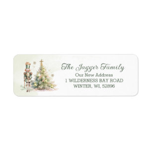 Nutcracker Christmas Tree return address Label