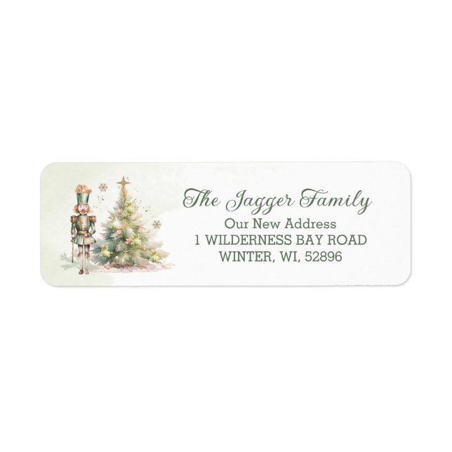 Nutcracker Christmas Tree return address Return Address Label (Front)
