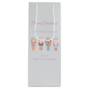Nutcracker Christmas Wine Gift Bag