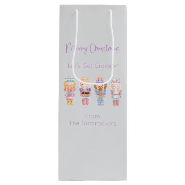 Nutcracker Christmas Wine Gift Bag (Front)