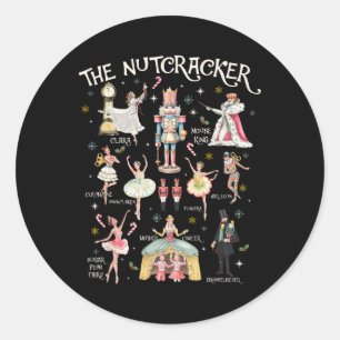Nutcracker Christmas Xmas Family Matching Pajamas Classic Round Sticker