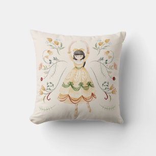 Nutcracker Clara Christmas Throw Pillow