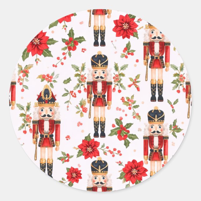 Nutcracker Classic Round Sticker (Front)