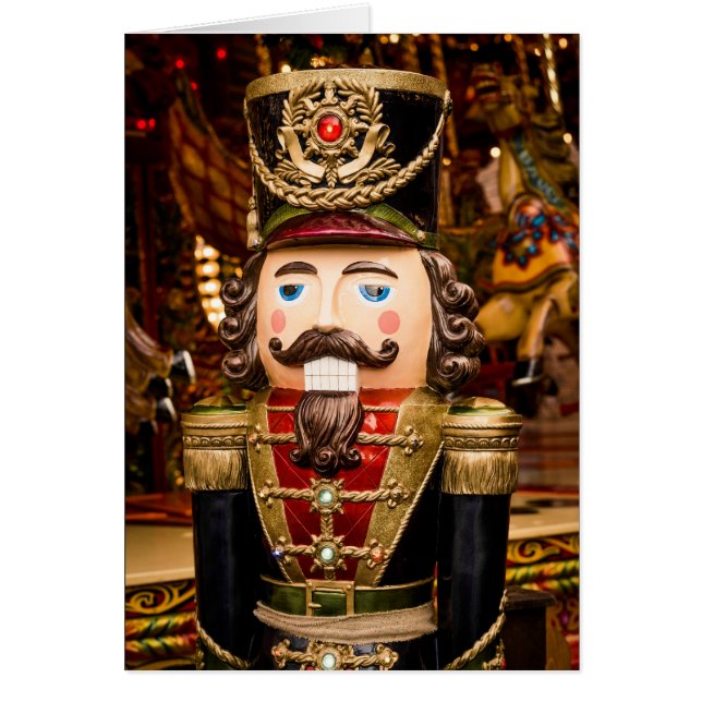 Nutcracker Closeup Christmas Card  (Front)