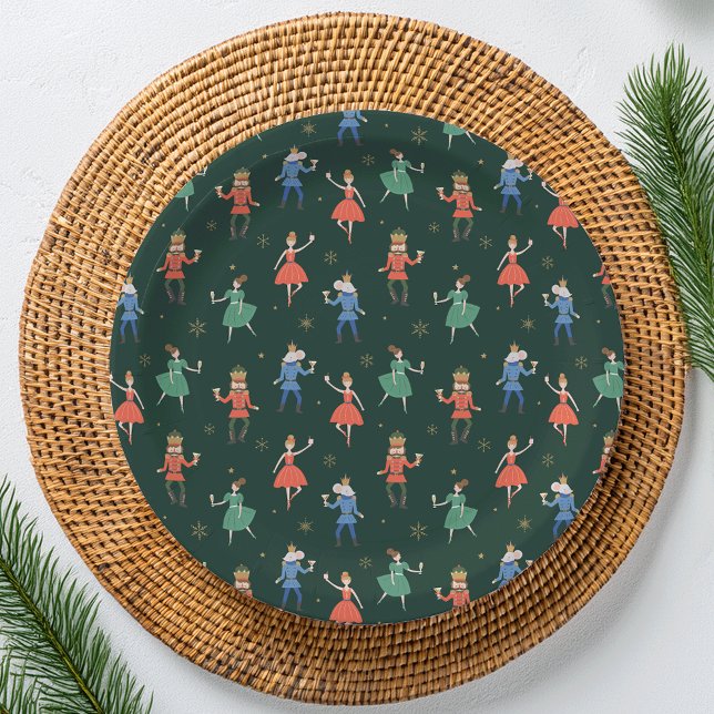 Nutcracker Cocktail Party Christmas Paper Plate (Creator Uploaded)