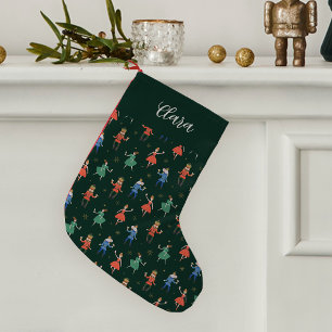 Nutcracker Cocktail Party Personalized Small Christmas Stocking