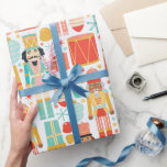 Nutcracker Colourful Modern Christmas Pattern Wrapping Paper<br><div class="desc">Nutcracker Colourful Modern Christmas Pattern Wrapping Paper Gift Wrap features a colourful pattern of nutcrackers,  drums,  Christmas ornaments and snowflakes. Created by Evco Studio www.zazzle.com/store/evcostudio</div>