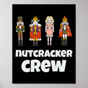 Nutcracker Crew Family Matching Xmas Boys Men Sant Poster