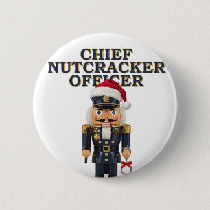 Nutcracker Curling Player Holiday Winter Sports 6 Cm Round Badge