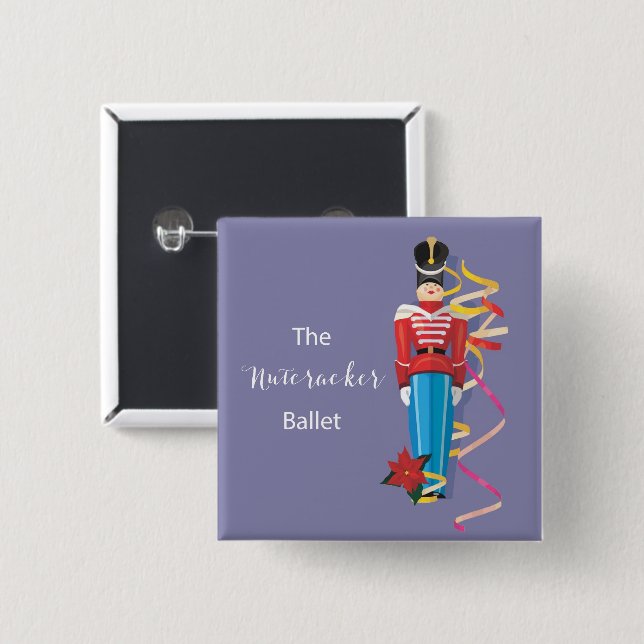Nutcracker Dance Ballet Performance Congratulation 15 Cm Square Badge (Front & Back)